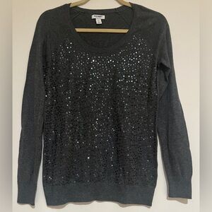 Old Navy Charcoal Sequin Women's Sweater
